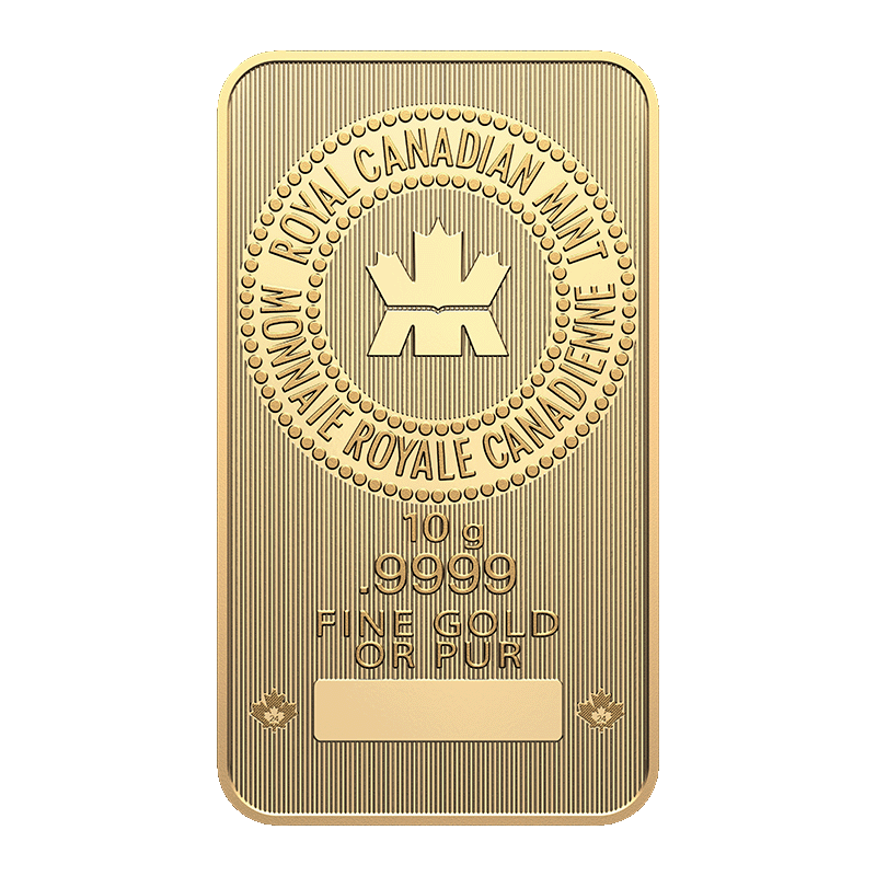 Image for 10 gram Royal Canadian Mint Gold Bar from TD Precious Metals